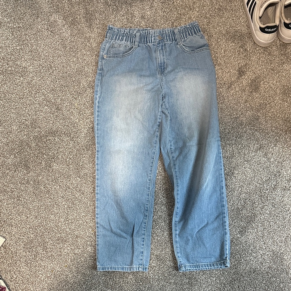Cat & Jack Light Blue Paperbag Waist Jeans
